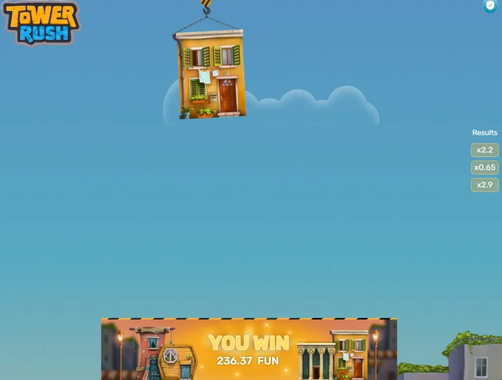 Tower Rush – Gewinn